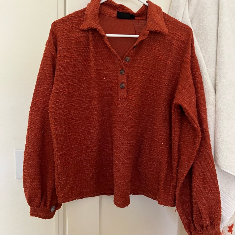 Urban outfitters long sleeve red sweater